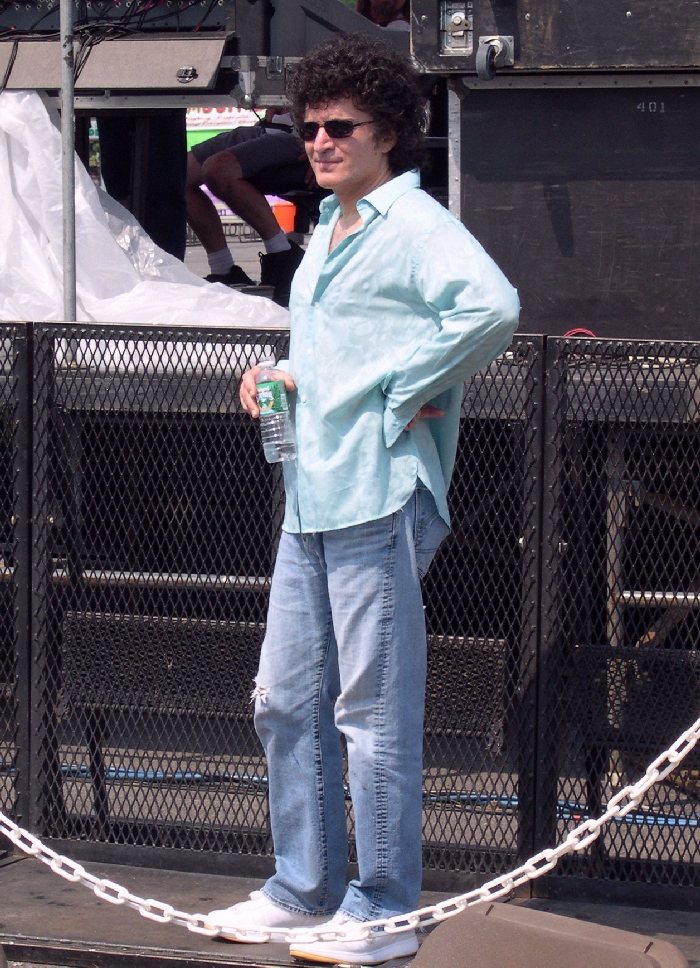 Gino during soundcheck for the Syracuse Jazz Festival on June 25th, 2005