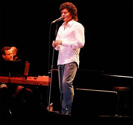 Gino on stage at the Syracuse Jazz Festival on June 25th, 2005